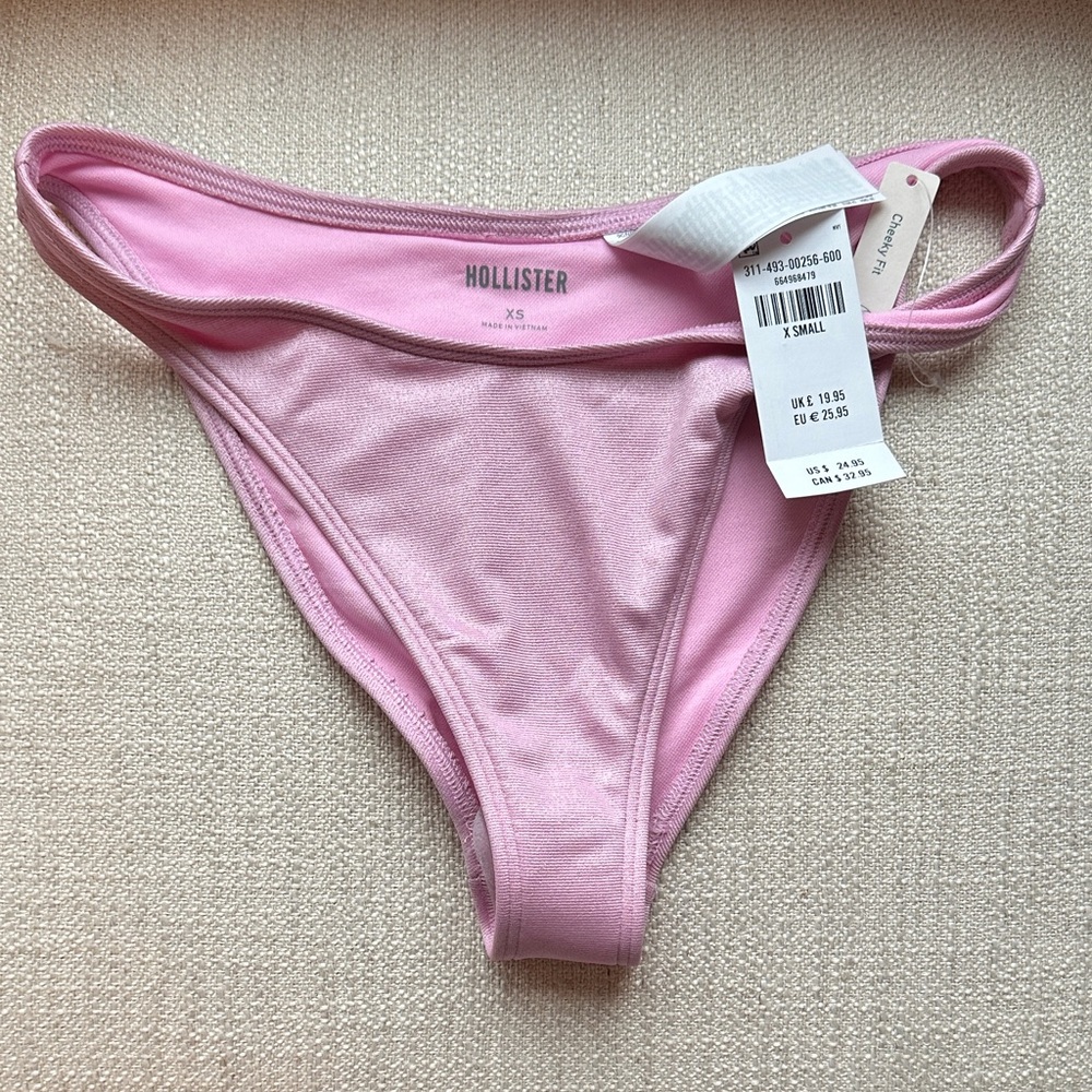 Hollister Light Pink High-Cut Bikini Bottoms